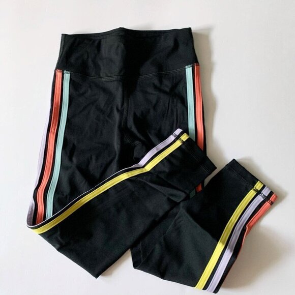 NEW Hanna Andersson Girl Active Striped MadeToStretch Leggings 6-7 years 120 cm - Picture 1 of 9